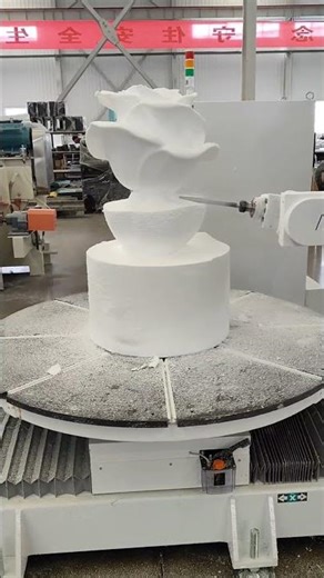 5 axis cnc foam sculpture 02 flower carving