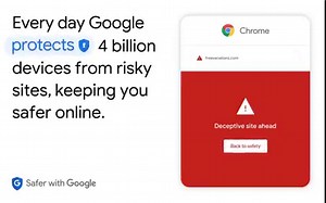 Threats from malware are increasing. Google Safe Browsing was built to block risky sites, protecting over 5 billion devices every day. | Google