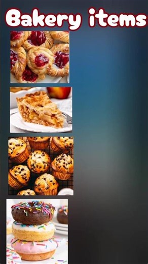 Bakery Items Names | Cake Variety Name with Images | Types of Cakes & Pastries #shorts #bakeryitems