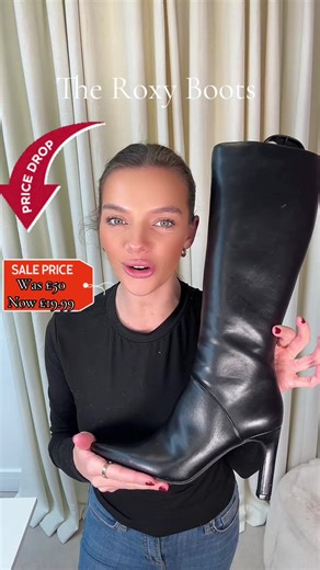 The Roxy boots are only £19.99 !! As seen on chloe ferry you all need these. Brilliant for your nights out ! Available in 3 colours and brilliant for all leg sizes. Grab yours Today #ellashoes #womansfashion #tiktokmadebuythis #boots #nightsout