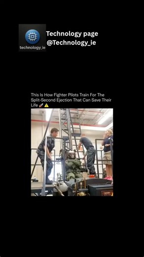 Technology page on Instagram: "Fighter pilots put their lives on the line every time they take to the skies, and their training is just as intense as the missions they fly. This video shows how they prepare for the split‑second decision to eject from an aircraft, a maneuver that can mean the difference between life and death. In a high‑stakes simulation, trainees experience the exact conditions of an emergency ejection, learning to react instantly and precisely. The rigorous drills push their re