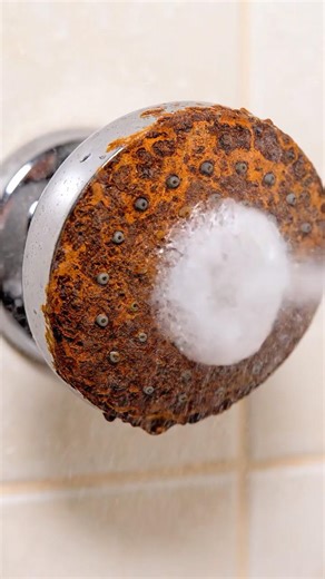 🔥 EXTREME Rust Removal on Shower Head | Satisfying Cleaning ASMR #shorts #asmr