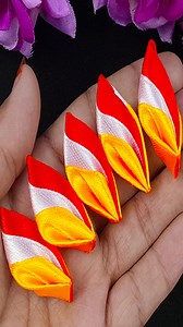 How to Make Ribbon Flower#ribbon#reels#stitch#embroiderydesign | Dian Diy Tech