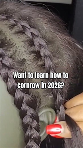 Learn how to cornrow in 10mins #diyhairstyle #naturalhair #beginners #tutorial #braidhair