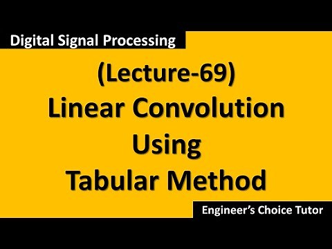 Linear Convolution Using Tabular Method(DSP Lecture-69)