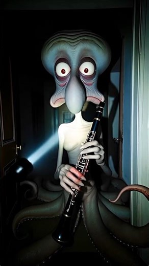 POV: Squidward lost his mind and found a clarinet. 💀🐙 #shorts