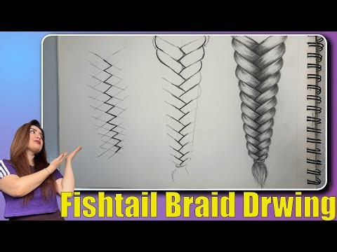 How to Draw Fishtail Braid Hair| Step by Step Drawing