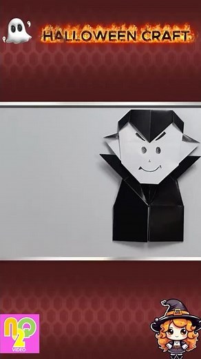 DIY Halloween Craft 🧛‍♂️ | Paper Vampire Decoration | Easy Halloween Craft