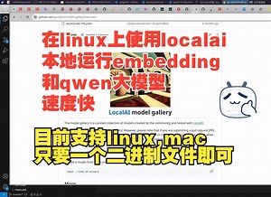 【LocalAI】（3）：超级简单！在linux上使用一个二进制文件，成功运行embeddings和qwen-1.5大模型，速度特别快，有gitee配置说明