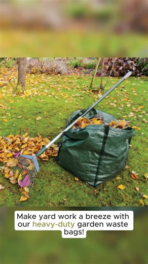 2 X 150L Garden Waste Bags - Heavy Duty Large Refuse Storage Sacks with Handles