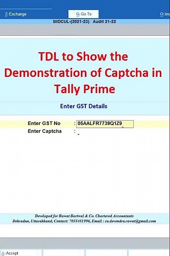 Fetch GST Taxpayer details from within Tally Prime. Free TDL