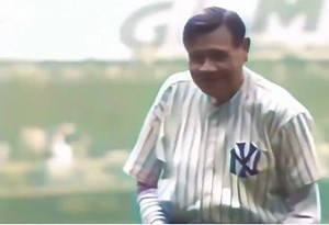 603K views · 14K reactions | Rare in-color footage of the LAST time Babe Ruth ever stepped to the plate for the New York Yankees, as the franchise retired his number in front of a sold-out crowd ️‼️ | DraftKings | Facebook