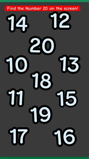 Spot the Hidden Number 20 in this Puzzle for Kids! #shorts #challenge #kidsgames
