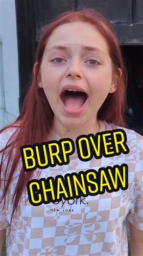 Essence burped over the chainsaw and the law mower!!! The decibels 🙌 #chainsaw #guinessworldrecords #burpgirl #burp #lawnmower #funny #lmfao #fyp #fypシ #trend #trendin #viral #belch #canadian