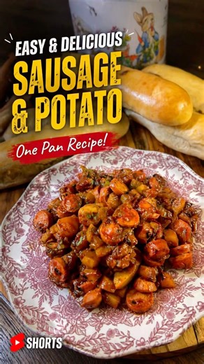 Easy Sausage & Potato Skillet Recipe | One-Pan Dinner #food #recipe #dinner #cooking #baking