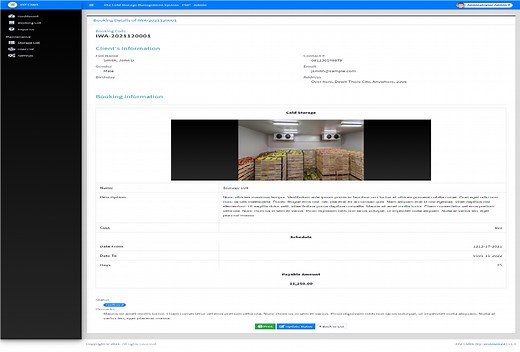 Simple Cold Storage Management System using PHP/OOP with Source Code