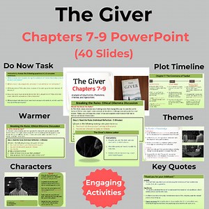The Giver by Lois Lowry Chapters 7-9 PowerPoint (PPT) Summary and Analysis