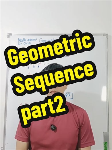 how to solve geometric sequence? part2 #math10 #upcatreview #math #upcat #mathematics #sequence #algebra