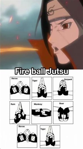 hand sign fireball jutsu #animeeditz