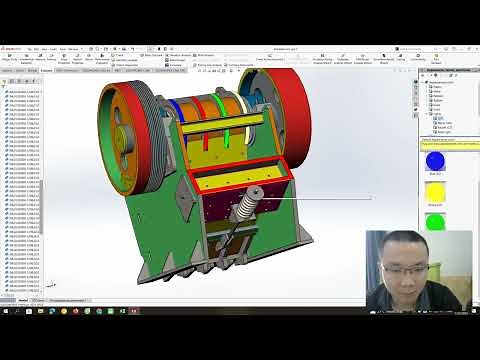 Design Jaw Crusher with SolidWorks Software