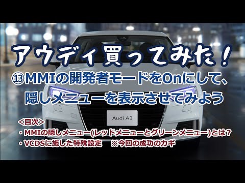 ⑬[VCDS版]MMIの開発者モードをOnにして、隠しメニューを表示する方法 How to activate Developer mode using VCDS(Access code s12345)