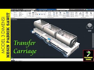 model 3d fruit transfer carriage mesin pabrik sawit