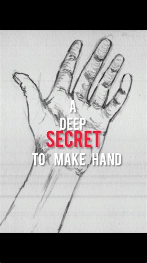 “99% People Don’t Know This Hand Trick 🔥”to draw | A DEEP SECRET TO MAKE HAND #handdrawing #shorts