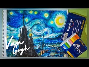 Recreating Starry Night using Oil Pastels (Tutorial)