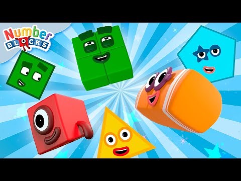 Numberblocks and shapes! | Special Learn to Count - 60 min Compilation | Maths for Kids