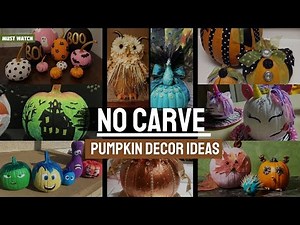 222+ Halloween No Carve Pumpkin Decorating Ideas 2025 | Cute DIY Pumpkin Décor