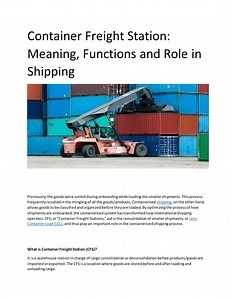 Container Freight Station - SlideServe