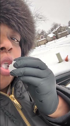 REAL SNOW EATING (First time eating REAL snow). Full video in previous post.