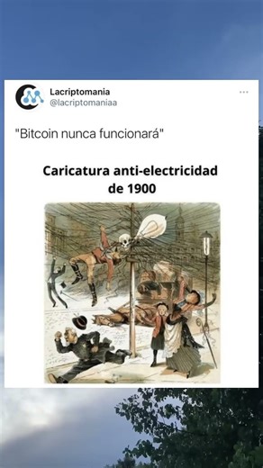 Caricatura anti electricidad de 1900 #shorts