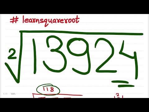 Learn square root | square root by division method 😱 | find the square root of 13924