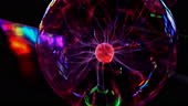 Plasma ball lamp With high voltage lightning It is caused by a coil...