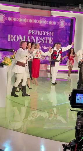 Traditional Romanian Dance Performance on Stage