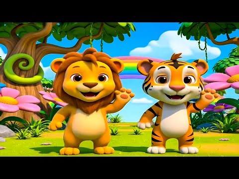 Cute 3D Animals Dancing | Dog & Cat Nursery Rhyme Animation