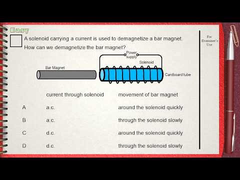 Q8 L1 Magnetism Ch3 Electricity (demagnetization) IGCSE past papers