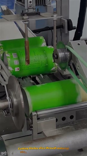 Automatic Round Container Cutting Machine Creates Clean Top Openings #machine