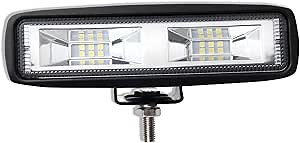 LED Light Bar 6 inch Led Pods 6500K Off-Road Light Bar Cool White Flood Driving Lights Driving Lamps White Led Work Light Bar for SUV ATV Truck Garden Lighting (921T-1pcs)