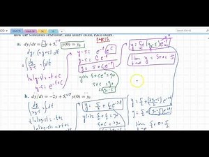 Math 55 Section 1.2 Solutions of Some Differential Equations DE