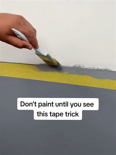 Don’t paint until you see this tape trick, #paintingtrick #paintingtips #painttape #homerenovation #interiorpainting