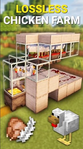 Minecraft NEW Easiest LossLess Chicken Farm 1.21/26.1 Tutorial! #shorts #minecraft
