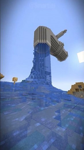 I filled a village with water using a tap! #shorts #minecraft