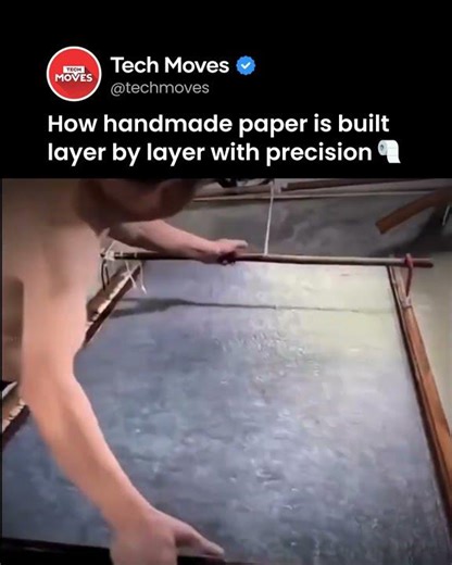 Layer by layer, handmade paper comes to life crafted with patience and precision 📄