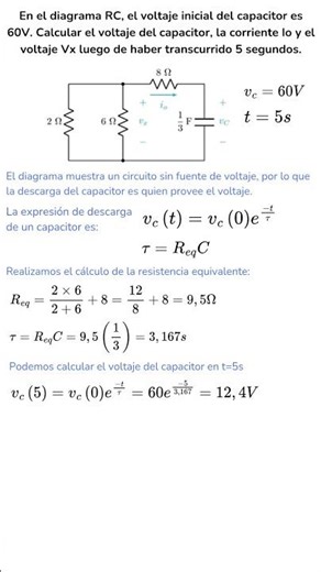 ¿Cómo resolver circuitos RC? #coaching #fisica #circuitos #fisicasimple #ecuaciones