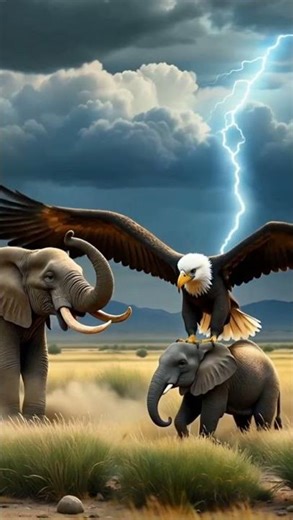 Giant Eagle Hunts an Elephant #animalfight