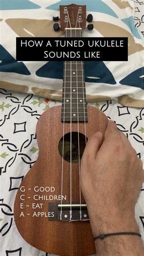 How a tuned ukulele sounds like 🤍
