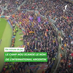 Tout le Camp Nou scande le nom de Lionel Messi à la 10e minute lors du Clasico ! 🔥 MAGNIFIQUE ! 😱 | Football.fr