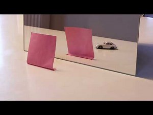 mirror physics trick - how does the mirror not know that the car is already away?